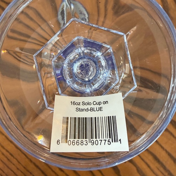 Blue Party Cup Goblet Set Qty 5 - Fun Party Cups W/ Style - Picture 7 of 7